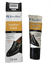 Крем-фарба для гладкого взуття з бджолиним воском IDEAL, туба з губкою 
75 мл (чорний)