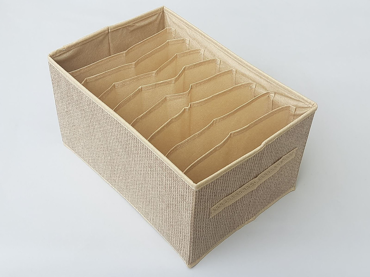 Органайзер 36*25*20 см, на 9 відділень, для зберігання дрібних предметів одягу бежевого кольору