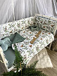Постільна білизна з бавовни Дитячий спальний комплект в ліжечко Бортики в дитяче ліжечко, фото 6