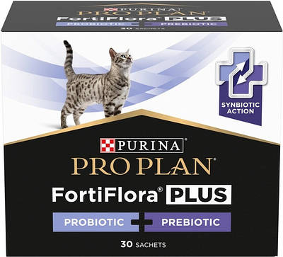 Purina Pro Plan FortiFlora Plus Пробіотик із пребіотиком для дорослих кішок і кошенят для підтримки нормальної