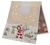 Скатертина-доріжка LiMaSo Зоряне сяйво 45x140 см гобеленова новорічна золотий люрекс