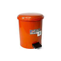 Бак для мусора с педалью на 3Л, оранжевый пластик Afacan Plastik