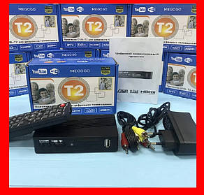 Приставка Т2 Цифровий ТВ тюнер MEGOGO DVB T2 ресивер FTA з IPTV, Wi-Fi, Youtube, USB