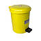 Відро з педаллю для сміття 30 л, жовтий пластик Afacan Plastik, фото 2