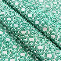 Ткань Костюмный жаккард фукро зеленый (150см 136г/м² пог.м) 111369