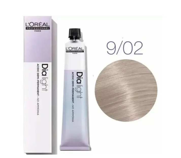 Гель-фарба без аміаку L&apos;Oreal Professionnel DIA Light №9.02 Молочний коктейль перламутровий 50 мл