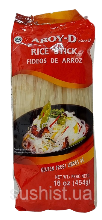 Локшина Рисова, 5 мм, AROY-D, 454 г, фото 1