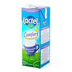 Молоко Lactel "Безлактозне" 2.5% 0.95 л (12шт/ясть)