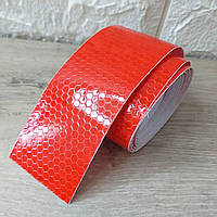 Cветоотражающая самоклеящаяся лента Соты 5см*3м для контурной маркировки ТС Красный (KG-10645)