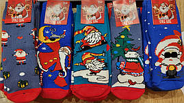 Дитячі теплі новорічні шкарпетки, різні кольори. Махрові шкарпетки для дітей