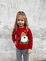 Детский свитер шерстяной с оленями для девочки новогодний джемпер для мальчика рождественская кофта Малыш Tam