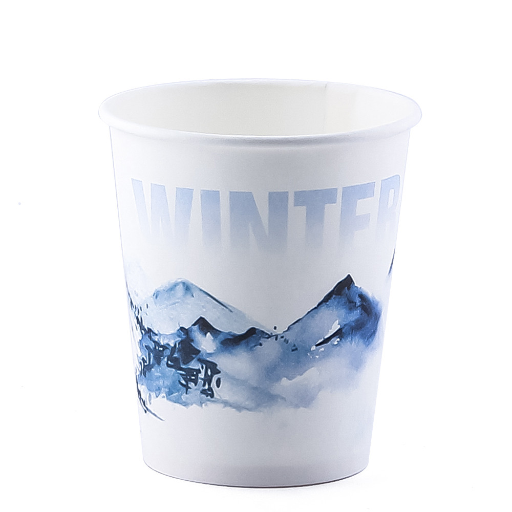 Стакан паперовий одношаровий Зима 175мл (FC)(КР-70)(50шт/уп)(1500ящ), фото 1