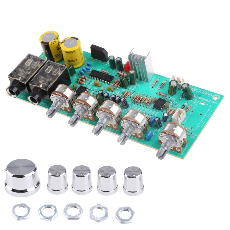 Аудіо підсилювач PT2399 12-15В з входом для мікрофона та реверберацією для караоке OK339