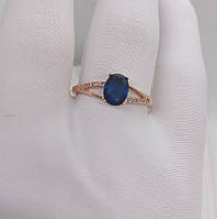 Колечко з синім кристалом Xuping jewelry, 18K розмір 20,21