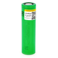 Аккумулятор 18650 Li-Ion 2600mah (2450-2650mah), 3.7V (2.75-4.2V), green, PVC BOX Liitokala (Lii-VTC5) - Вища