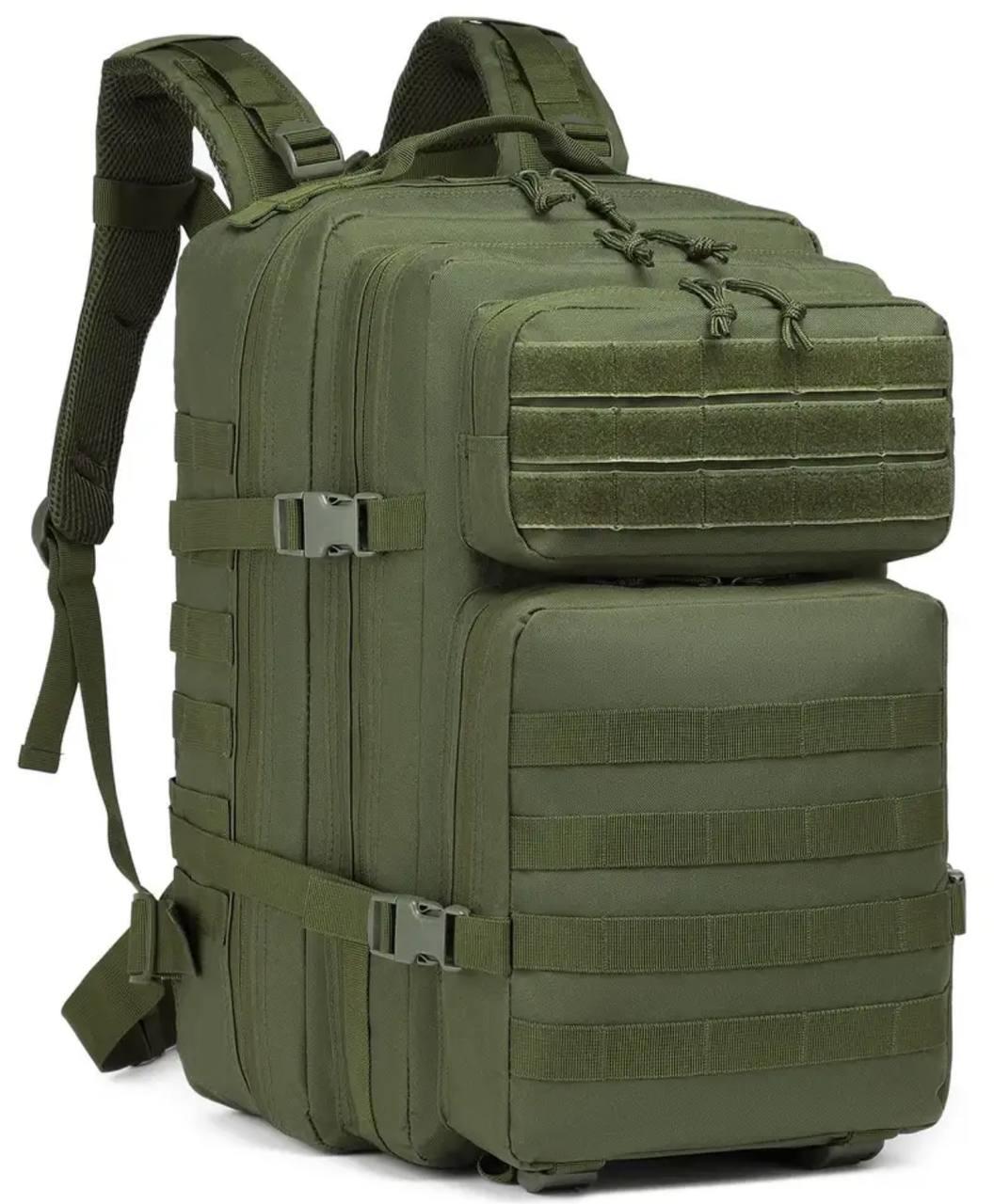 Рюкзак военный тактический армейский MOLLE 50L Olive хаки - фото 1 - id-p2032350529