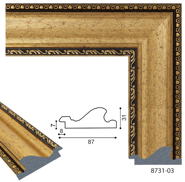 золотиста багетна рама  