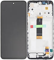 Дисплей Xiaomi Redmi 12/Redmi 12 5G тачскрин модуль чорний оригінал у рамці