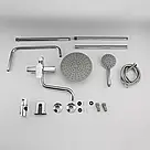 Душова система FRUD R24154, поворотний вилив - перемикач на лійку/душ, 3 режими, хром, фото 4