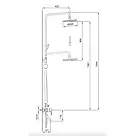 Душова система FRUD R24154, поворотний вилив - перемикач на лійку/душ, 3 режими, хром, фото 5