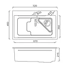 Кухонна мийка GAPPO GS7246-6 накладна 720x460 мм, нержавіюча сталь, поверхня PVD, фото 7