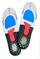 Стельки для обуви спортивные (женские) обрезные кроссовочные с силиконовой пяткой, 25 см (KG-5690)