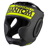Боксерський шолом Phantom APEX Full Face Neon One Size Black/Yellow (капа в подарунок), фото 3