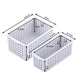 Мініатюра набір корзин для зберігання 4.8 см Сіро-блакитні, фото 2