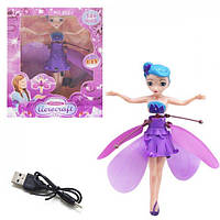 Игрушка летающая фея Flying Fairy с зарядкой от USB Фиолетовый (KG-6458)