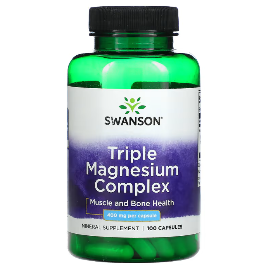 Triple Magnesium Complex 400 мг Swanson 100 капсул, фото 1