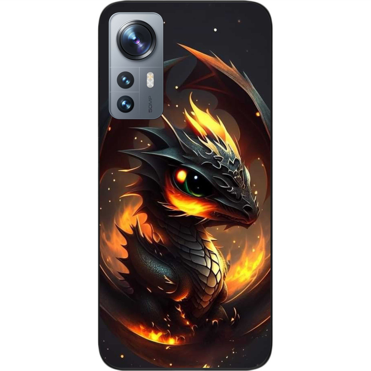 Силіконовий чохол бампер Epik для Xiaomi 12/12X з картинкою Дракончик