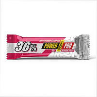 Протеиновые батончики 36% малина Power Pro (Protein Bar 36% Raspberry Crushon) 20 шт по 60 г