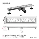 Душовий канал GAPPO G85007-2, 70х500 мм, нержавіюча сталь, фото 8