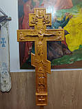 Хрест виносний з вільхи на держаку, фото 3