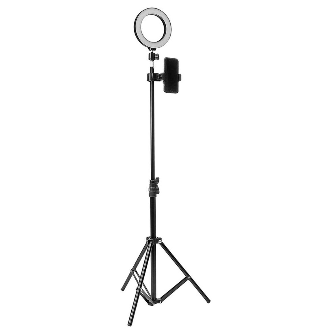 Кільцева лампа 16 см зі штативом 210 см AC Prof
