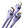 Кабель USB Type-C Micro Lightning 100 Вт 1.2 м фіолетовий Baseus Flash Series II CASS030005, фото 3