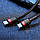 Кабель BASEUS CATKLF-H91 Cafule Flash Charging Cable Type-c 3A 2M чорний/червоний, фото 4