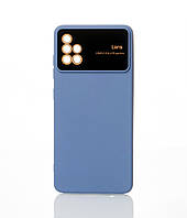 Чехол для Samsung A51 сиро-синий Самсунг а51 защита камеры
