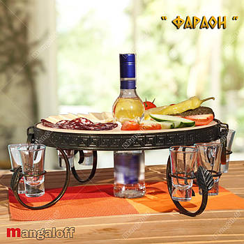 Підставка для закусок "Фараон" з чарками та з попільничкою