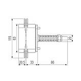 Завіса прихована з дотягувачем AGB Eclipse 3.2 HD Self чорний, фото 7