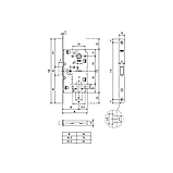 Замок AGB Polaris PZ18/85/50, сатін, фото 2