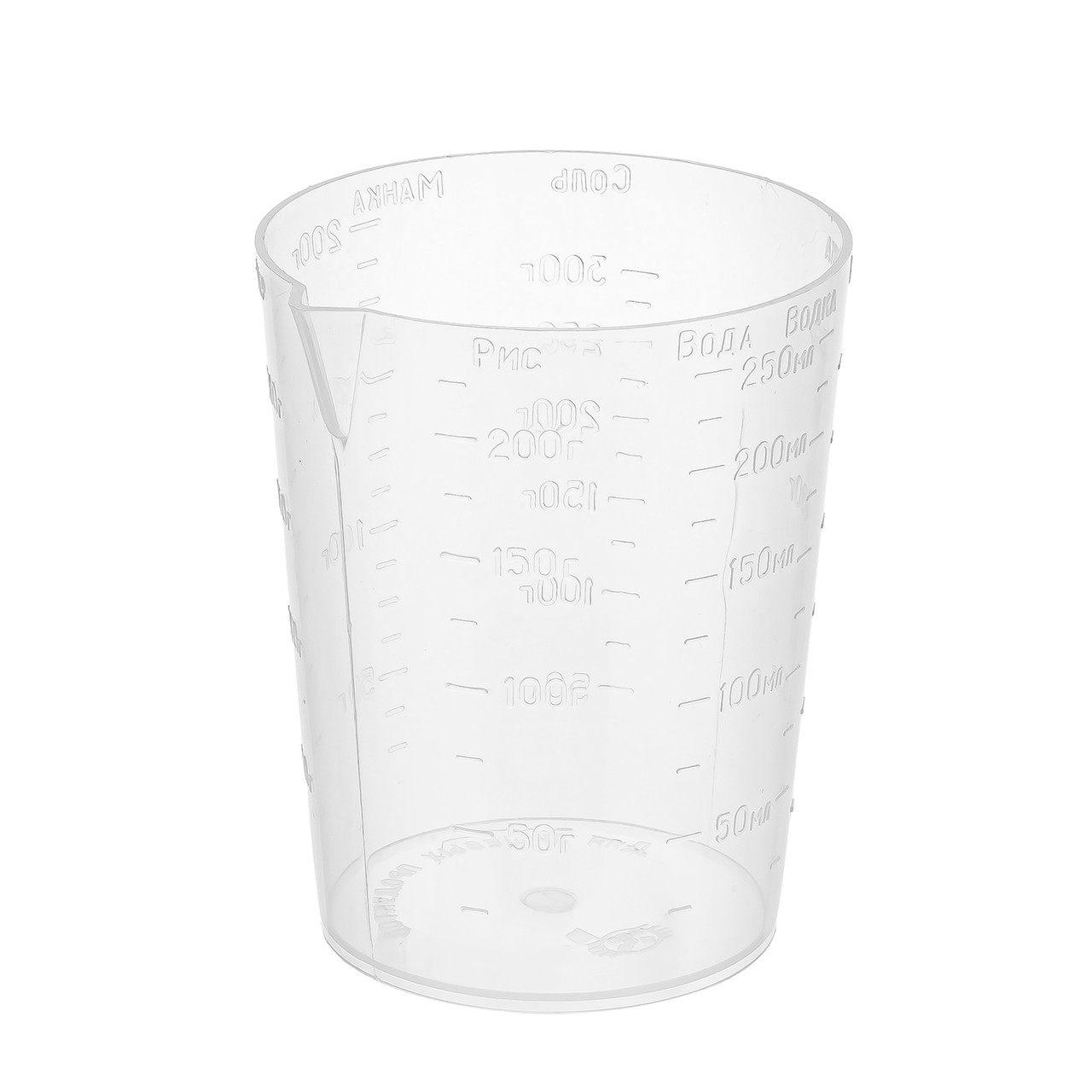 Мензурка (мірна склянка) 250 мл (шкала 50 мл) пластикова