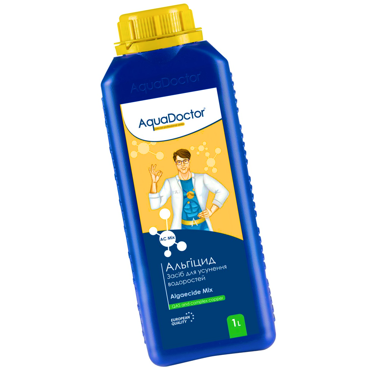 Альгіцид для басейну AquaDoctor AC Mix 1 літр. Засіб проти водоростей і цвітіння води в басейні, фото 1