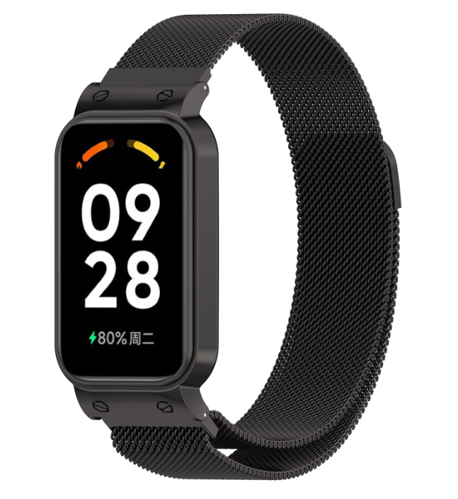 Ремешок CDK Metal Milanese Loop Magnetic для Xiaomi Mi Band 8 Active (016244) (black)