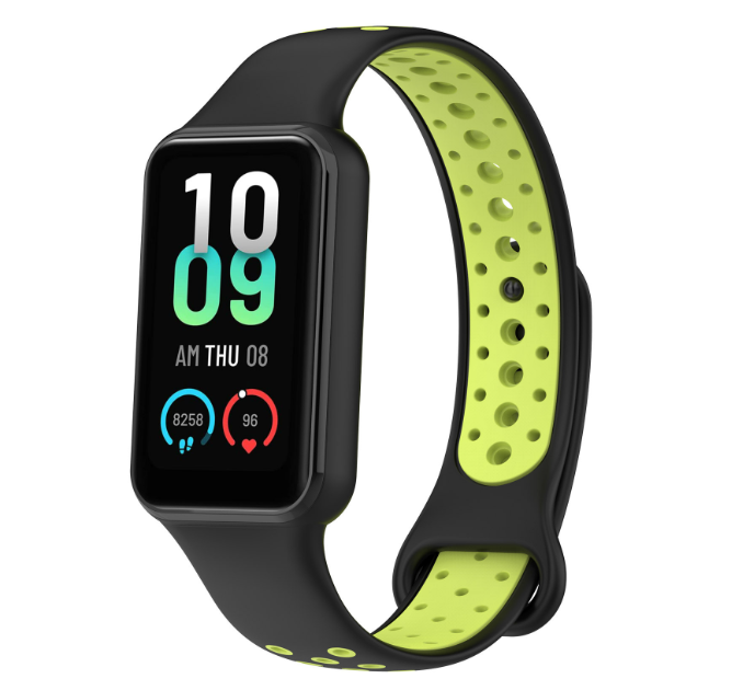 Ремінець CDK Silicone Sport Band Nike для Xiaomi Mi Band 8 Active (016243) (black/green)
