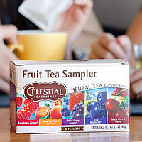 Celestial Seasonings, Fruit Tea Sampler, травяной чай, без кофеина, 5 вкусов, 18 чайных пакетиков, весом 40 г