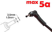 Dc кабель для блока питания 3.0x1.0(0.9/1.1)mm (5a) (1.2m) (A class) 1 день гар.