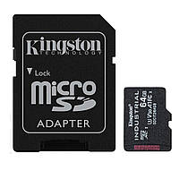 Карта памяти MicroSDXC (UHS-1 U3) Kingston Industrial 64Gb class 10 V30 А1 (adapter SD)