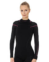 Комплект жіночої термобілизни Brubeck THERMO (LS13100A-LE11870A) black/pink XL