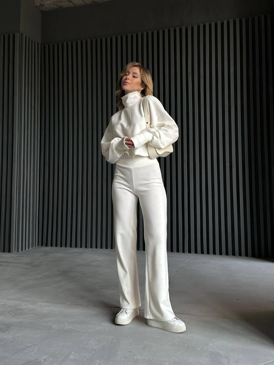 Жіночий теплий костюм двійка кофта + штани тканина: ангора-сорочок із начосом Мод 483